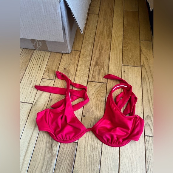 Venus - Red Halter Bikini Top - Picture 1 of 3